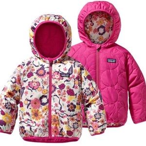 Patagonia girls Puff-Ball Reversible Jacket